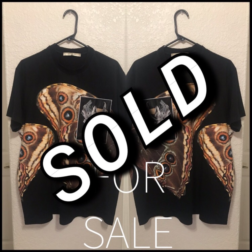 **SOLD Givenchy abstract butterfly t shirt